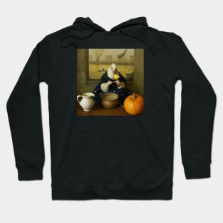 Dove eating a pumpkin soup Hoodie